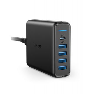 Anker - PowerPort SPEED 5 PD 60W USB-C PD 5輸出桌上型充電器(黑色)