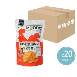 Morris - (原箱優惠) 零碳水 低脂烤雞胸肉脆片 (燒烤味) (16g x 20包)