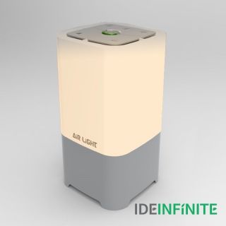 IDEinfinite - Air light 空氣淨化機 + LED燈 (PM2.5 HEPA濾網) (灰色)