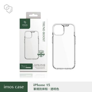 imos - iPhone 15 耐衝擊保護殼 (透明)（附送掛繩片）