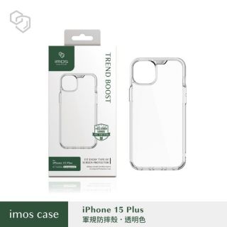 imos - iPhone 15 Plus 耐衝擊保護殼（附送掛繩片）(透明)