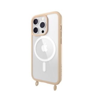 MagEasy - iPhone 15 Pro ROAM M+ 防摔掛繩保護殼（兼容 MagSafe）(Beige)