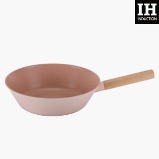 Neoflam - Classic PinkWood 28cm 中式炒鑊連玻璃蓋 (適用於電磁爐)