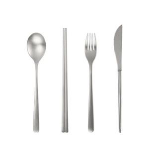 Edelkochen - Polina Cutlery 不鏽鋼餐具4件套裝 (銀色緞面磨沙)