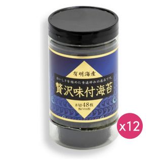 日本直送 - 丸上 味付海苔 調味海苔 紫菜 日本有明海產 (8切48枚) x 2罐  (6件)