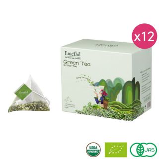 Emerail - 高原有機綠茶包．一等原片 (2克 x 10茶包) (12件)