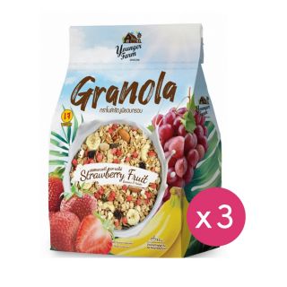 Granola is Younger Farm - 士多啤梨雜果+果仁味 格蘭諾拉麥片 (225g x 3件)