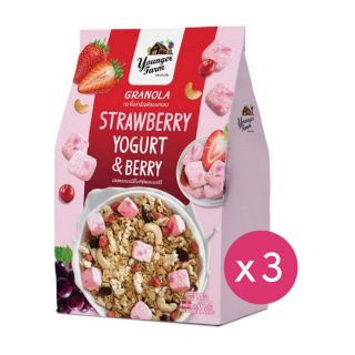 Granola is Younger Farm - 士多啤梨優格+雜莓味 格蘭諾拉麥片 (200g x 3件)