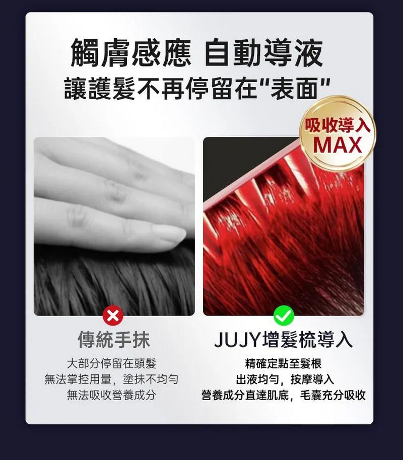 JUJY LLLT光療雙梳頭強效密髮增髮梳PRO