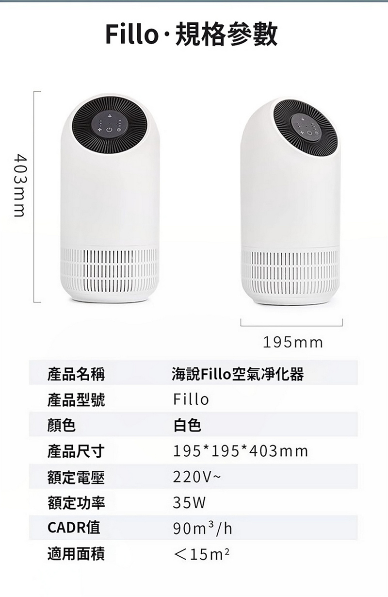 小米有品 HYSURE空氣淨化器Fillo