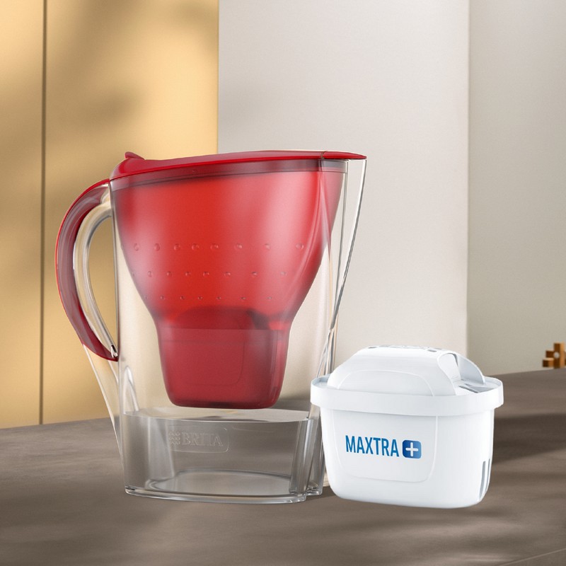 BRITA Marella Cool 2.4L濾水壺 紅色