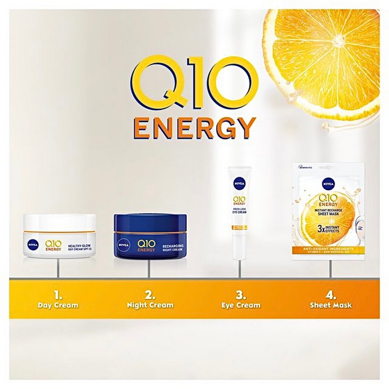 Q10 Energy 抗衰老維他命 C+E 晚霜 50ml