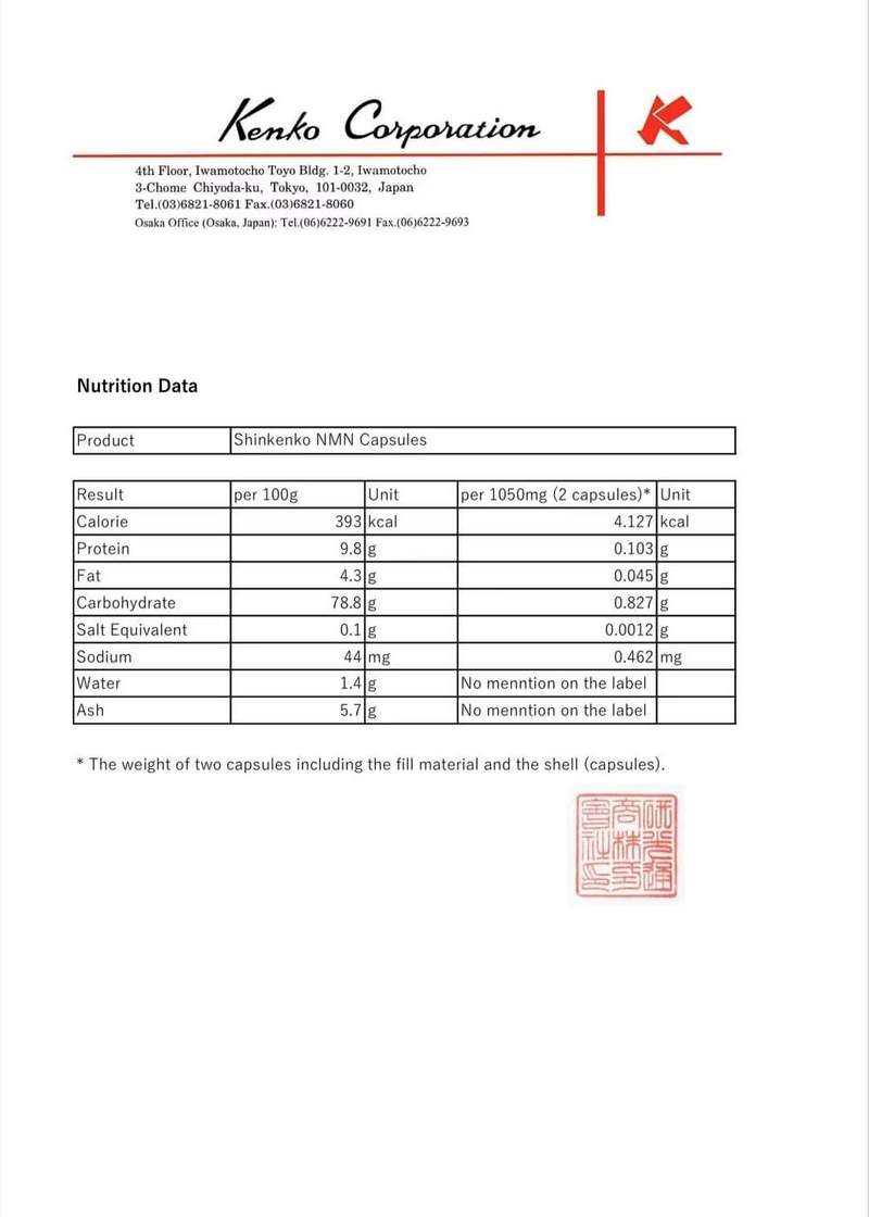 SHINKENKO NMN 7200MG